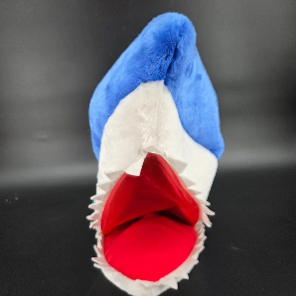 Way to Celebrate Maskimals Shark Plush Head Mask Blue White Costume Halloween